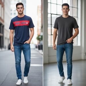 002 COMBO: Gray t shirt size S